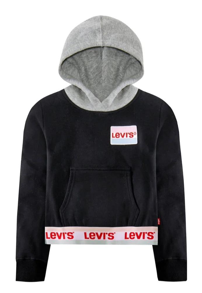 Levi's logo waistband slightly‎ cropped hoodie sweatshirt girls size 8-10 years